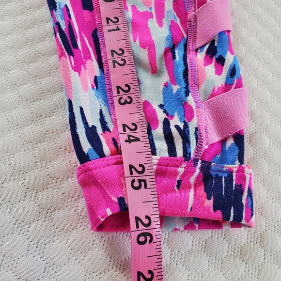 Lilly Pulitzer Caille Xsmall Legging Free Spirit Pink Criss Cross Banding‎ XS - Picture 14 of 16